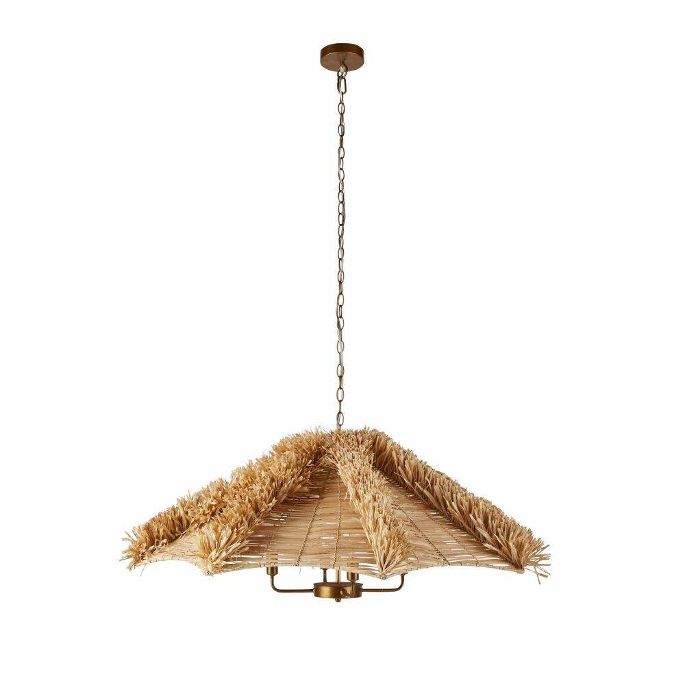 Arteriors - DLS09 - Quatre lumières Suspendu - Cadance - Laiton naturel/naturel/antique