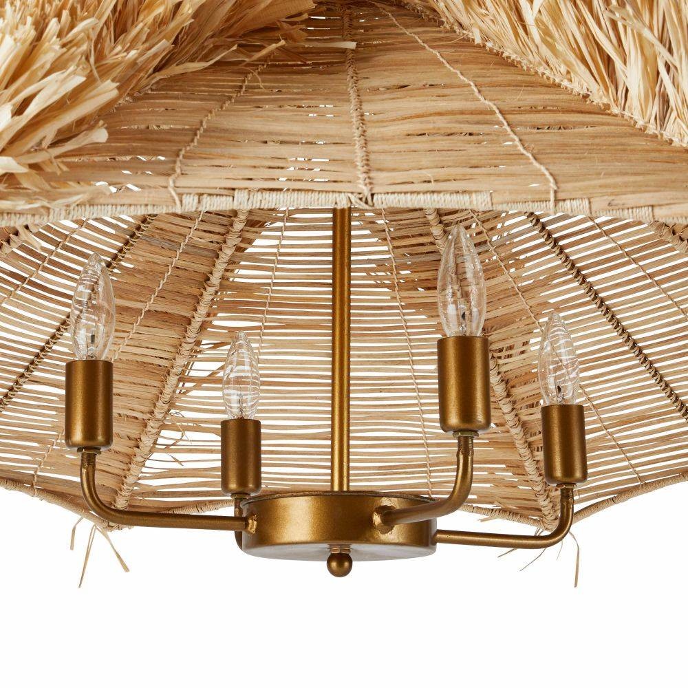 Arteriors - DLS09 - Quatre lumières Suspendu - Cadance - Laiton naturel/naturel/antique