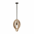 Arteriors - DPC15 - Une lumière Suspension - Collins - Faux travertin/Bronze anglais