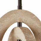 Arteriors - DPC15 - Une lumière Suspension - Collins - Faux travertin/Bronze anglais