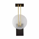 Arteriors - DWC30 - Une lumière Murale - Clover - Transparent grainé/Laiton antique/Bronze
