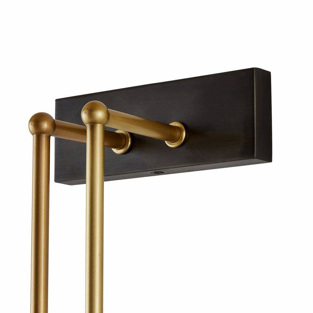 Arteriors - DWC30 - Une lumière Murale - Clover - Transparent grainé/Laiton antique/Bronze
