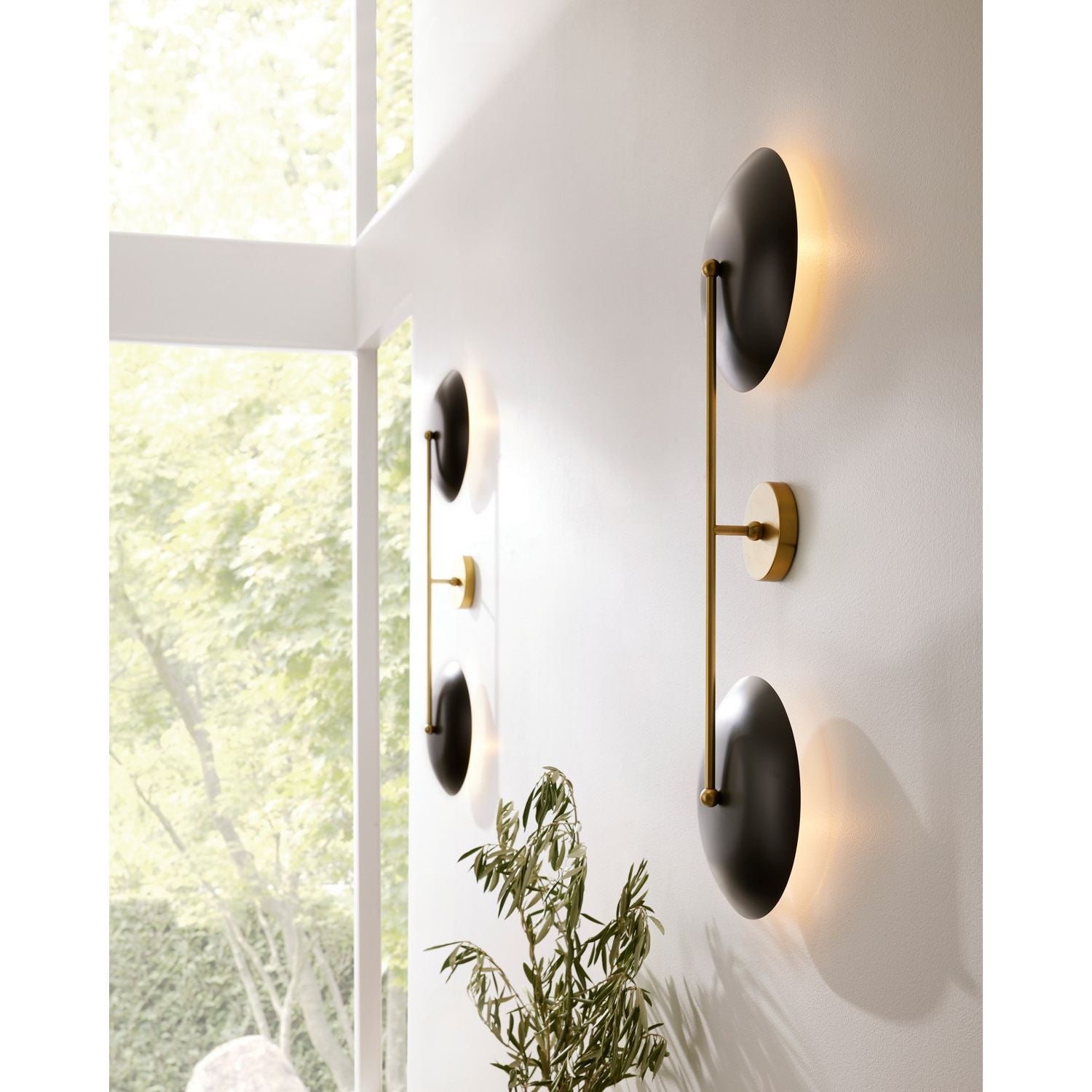 Arteriors - DWC31 - Deux lumières Murale - Griffith - Laiton/Bronze antique