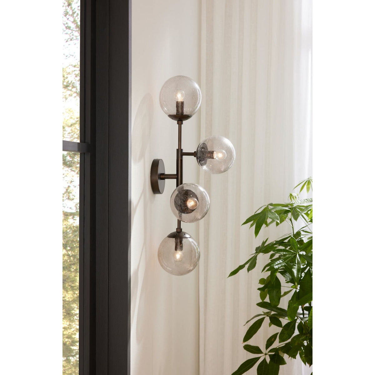 Arteriors - DWC35 - Four Light Wall Sconce - Christelle - Smoke/English Bronze