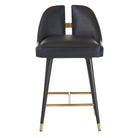 Arteriors - FSI11 - Tabouret de bar - Crowley - Noir/Ébène/Laiton antique