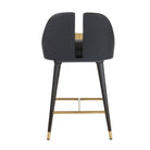 Arteriors - FSI11 - Tabouret de bar - Crowley - Noir/Ébène/Laiton antique