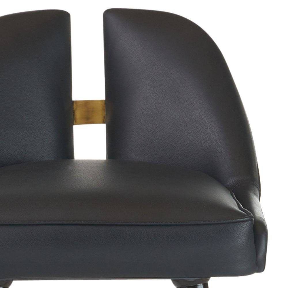 Arteriors - FSI11 - Tabouret de bar - Crowley - Noir/Ébène/Laiton antique
