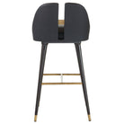 Arteriors - FSI12 - Tabouret de bar - Crowley - Noir/Ébène/Laiton antique
