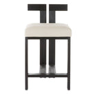 Arteriors - FSI15 - Tabouret de bar - Enola - Naturel/Ébène/Laiton antique