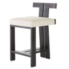Arteriors - FSI15 - Tabouret de bar - Enola - Naturel/Ébène/Laiton antique