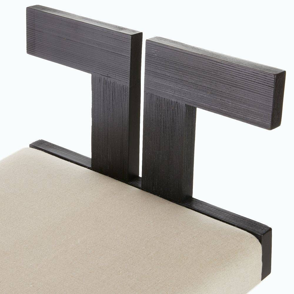 Arteriors - FSI15 - Tabouret de bar - Enola - Naturel/Ébène/Laiton antique