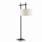 Arteriors - PFI10-SH053 - Lampadaire à une lumière - Eileen - Fer noirci/Blanc/Blanc cassé/Blanc cassé