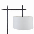 Arteriors - PFI10-SH053 - Lampadaire à une lumière - Eileen - Fer noirci/Blanc/Blanc cassé/Blanc cassé