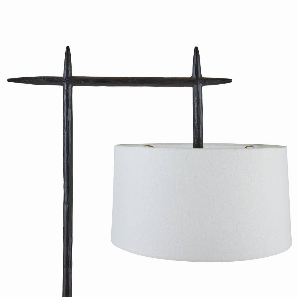 Arteriors - PFI10-SH053 - One Light Floor Lamp - Eileen - Blackened Iron/White/Off-White/Off-White