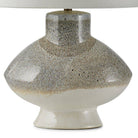 Arteriors - PTC33-103 - Une lumière Lampe de table - Ginn - Pebble Reactive/Laiton antique/Blanc cassé/Blanc cassé