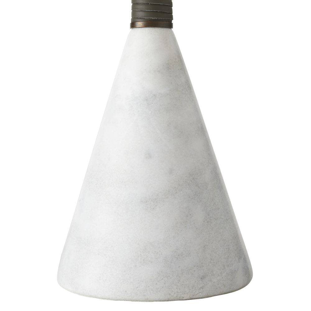 Arteriors - PTC38-SH039 - Une lumière Lampe de table - Everly - Blanc/Graphite/Laiton Heritage/Ivoire