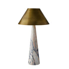 Arteriors - PTC39 - Une lumière Lampe de table - Chanel - Calacatta Viola/Laiton antique