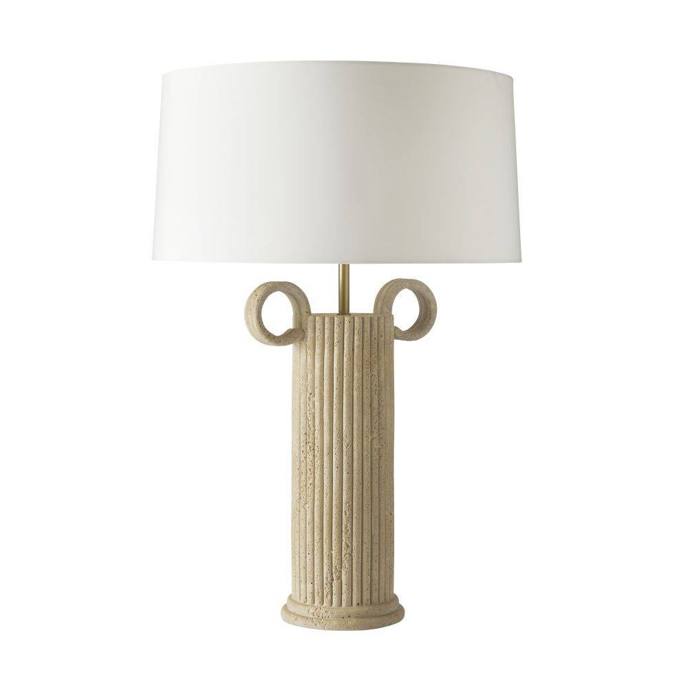 Arteriors - PTC41-764 - Une lumière Lampe de table - Eros - Sable/Laiton antique/Ivoire/Blanc