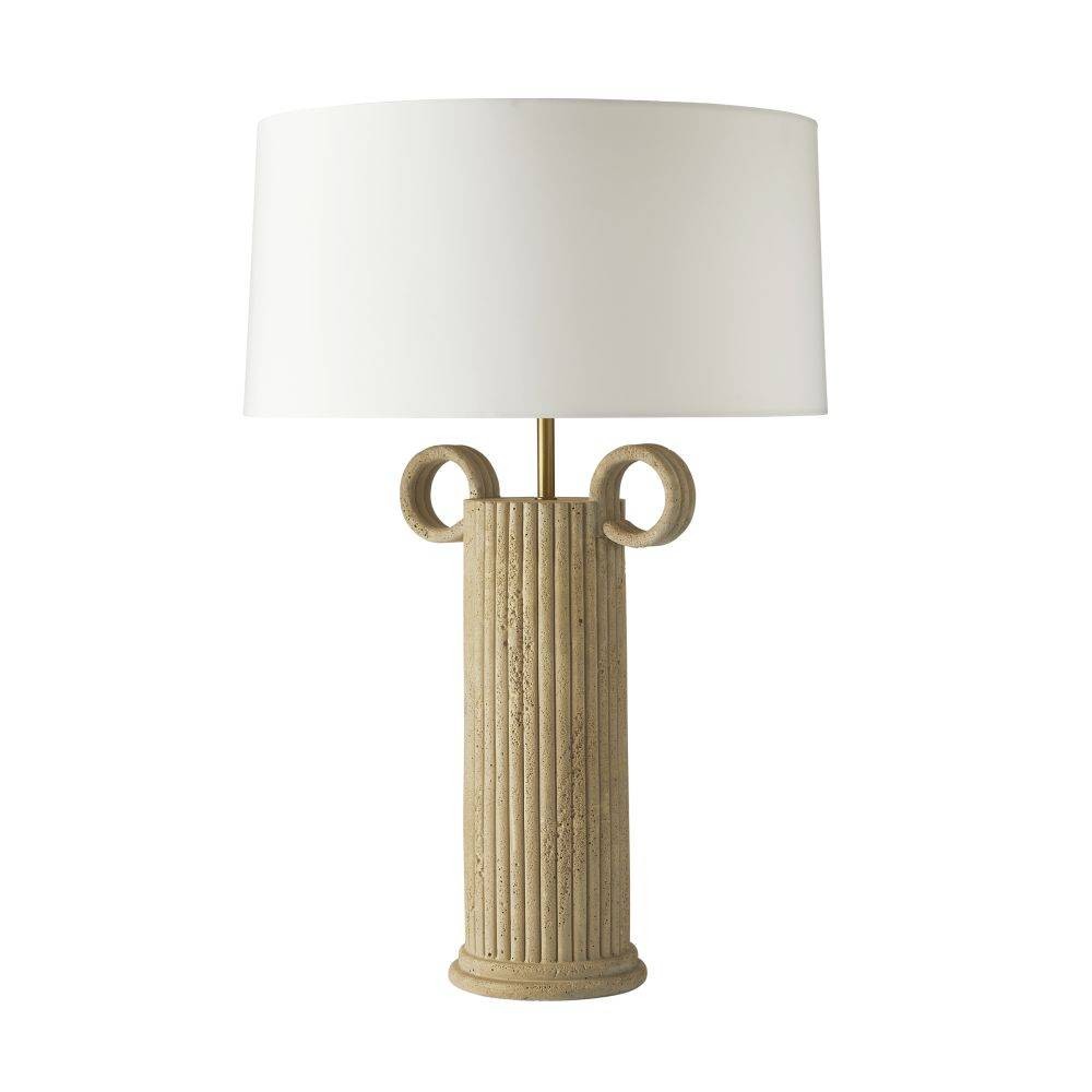 Arteriors - PTC41-764 - Une lumière Lampe de table - Eros - Sable/Laiton antique/Ivoire/Blanc