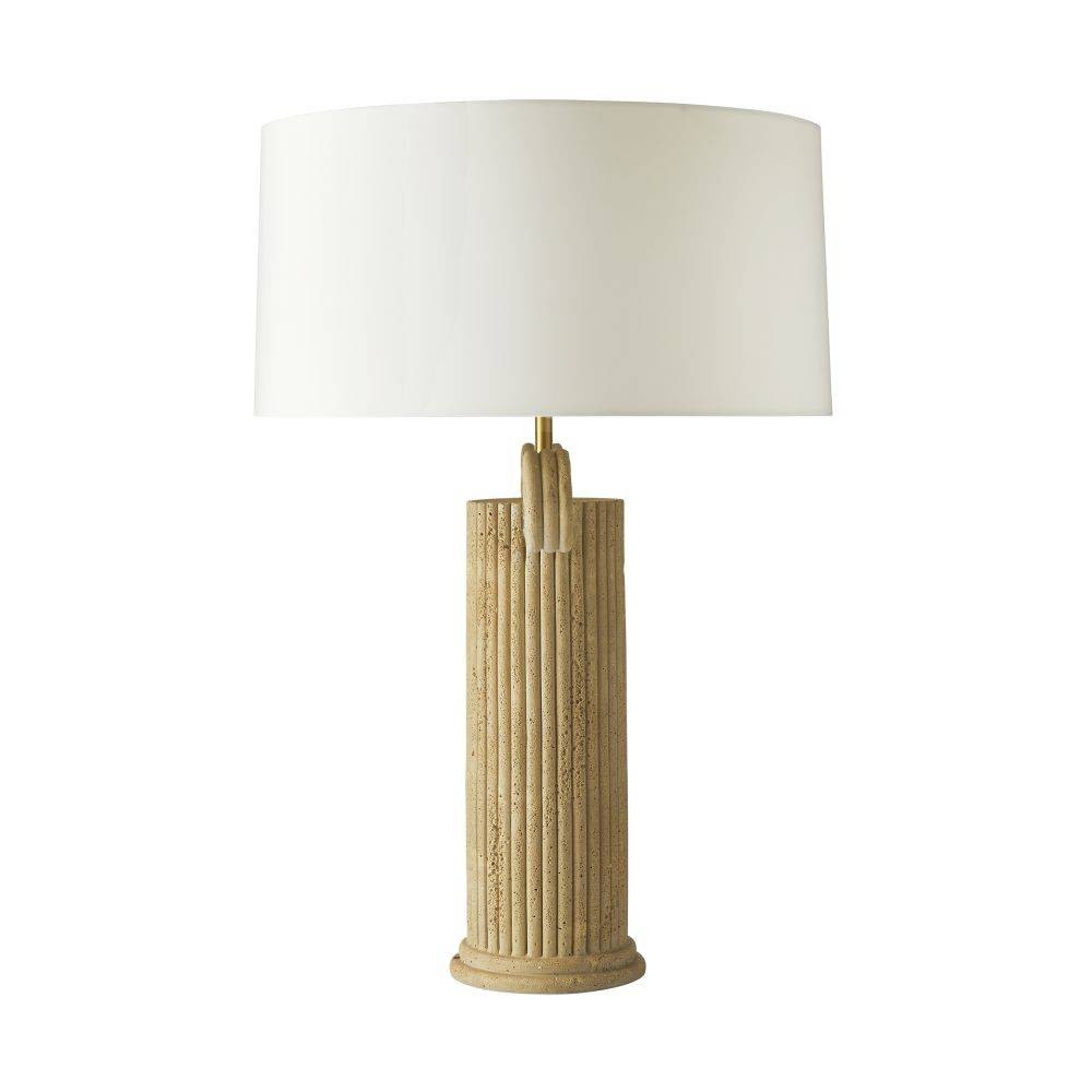 Arteriors - PTC41-764 - Une lumière Lampe de table - Eros - Sable/Laiton antique/Ivoire/Blanc