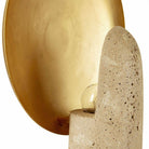 Arteriors - PTC42 - Une lumière Lampe de table - Eclipse - Sable/Laiton antique