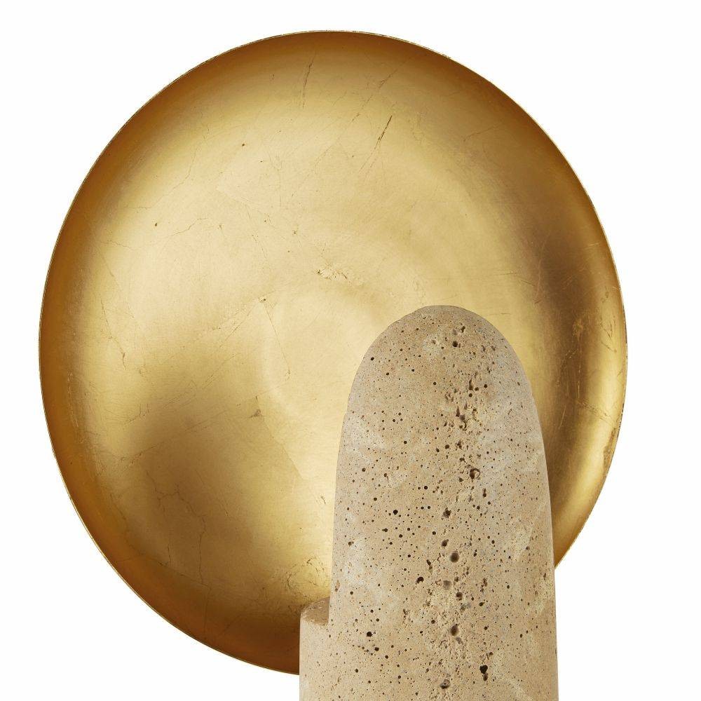Arteriors - PTC42 - Une lumière Lampe de table - Eclipse - Sable/Laiton antique