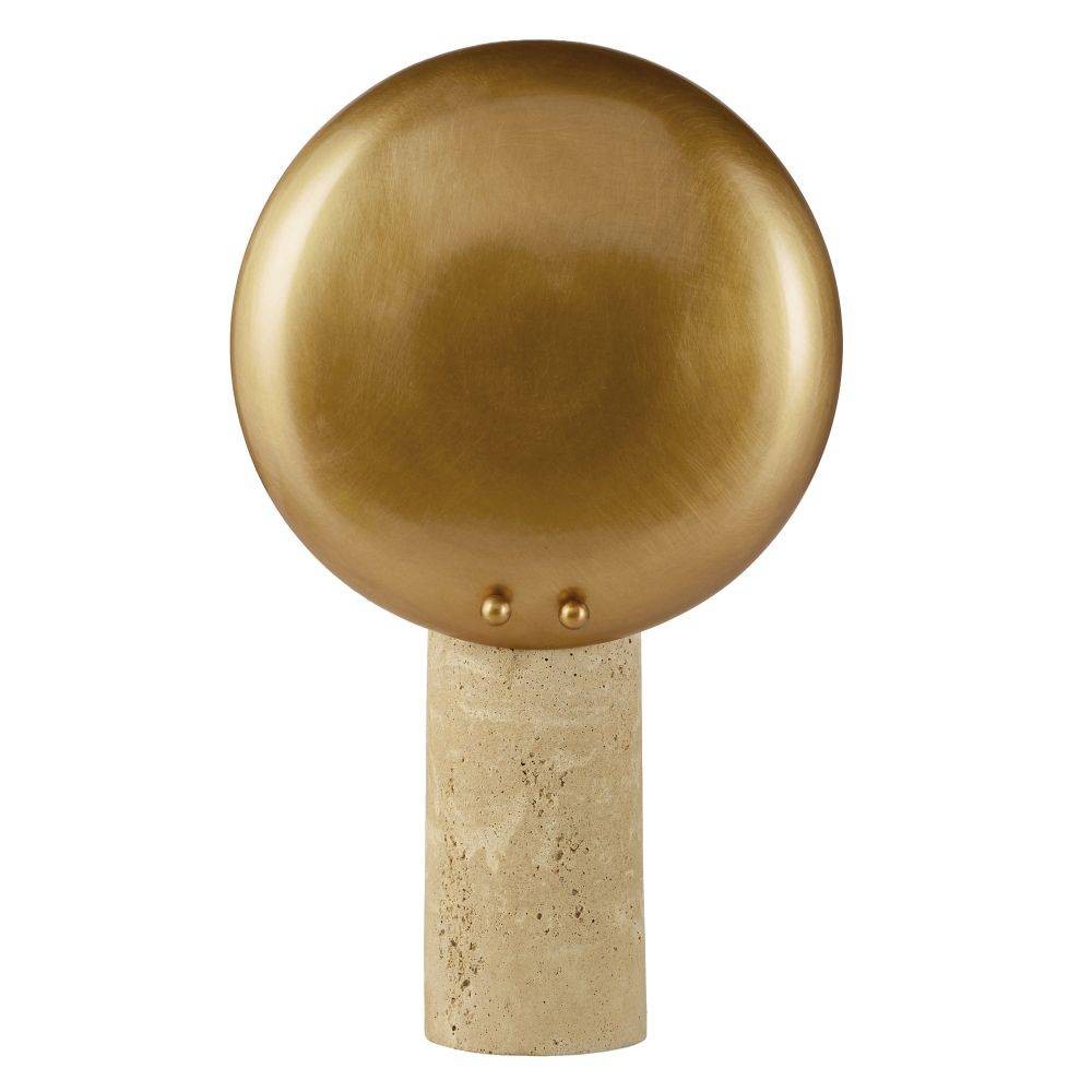 Arteriors - PTC42 - Une lumière Lampe de table - Eclipse - Sable/Laiton antique