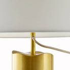 Arteriors - PTC46-SH049 - Une lumière Lampe de table - Equinox - Transparent/Laiton antique/Blanc cassé/Blanc cassé