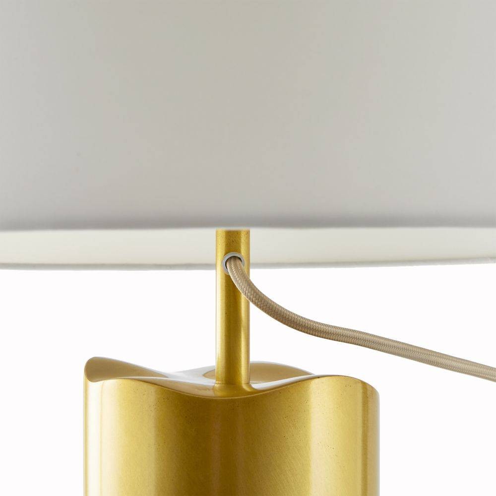 Arteriors - PTC46-SH049 - Une lumière Lampe de table - Equinox - Transparent/Laiton antique/Blanc cassé/Blanc cassé