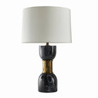 Arteriors - PTI15-229 - Une lumière Lampe de table - Dalton - Noir/Laiton antique/Blanc cassé/Blanc cassé