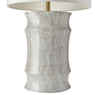 Arteriors - PTS13-SH037 - Une lumière Lampe de table - Destin - Tempête de lune/Laiton antique/Blanc cassé/Blanc cassé