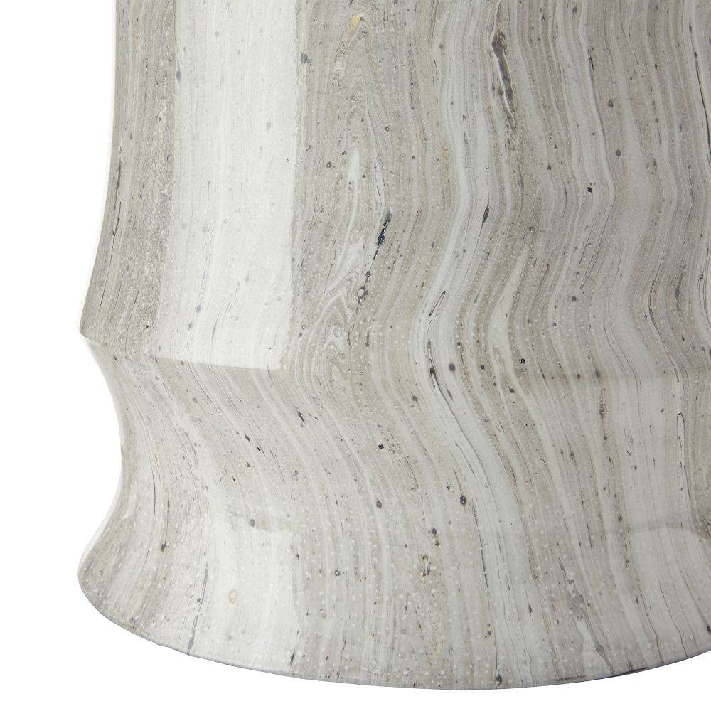 Arteriors - PTS13-SH037 - Une lumière Lampe de table - Destin - Tempête de lune/Laiton antique/Blanc cassé/Blanc cassé