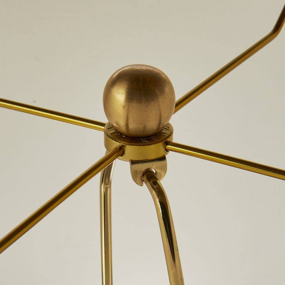Arteriors - PTS13-SH037 - Une lumière Lampe de table - Destin - Tempête de lune/Laiton antique/Blanc cassé/Blanc cassé