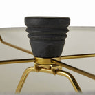 Arteriors - PTS16-829 - Une lumière Lampe de table - Django - Gris anthracite mat/Laiton antique/Blanc cassé/Blanc cassé