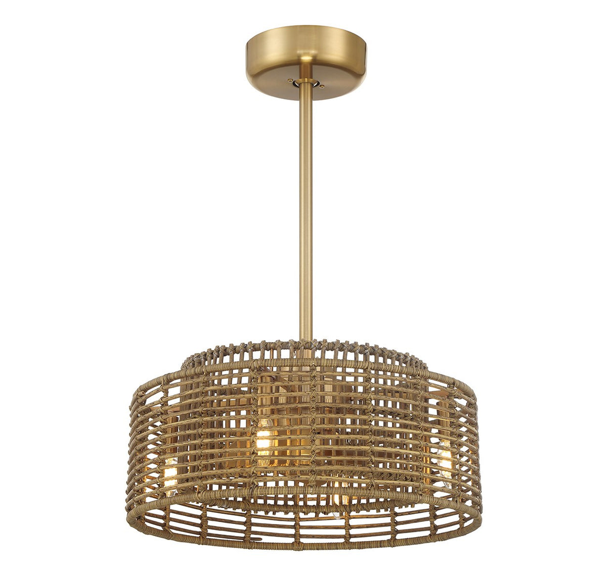 Savoy House - 20-FD-155-322 - Four Light Fan D'Lier - Ferndale - Warm Brass