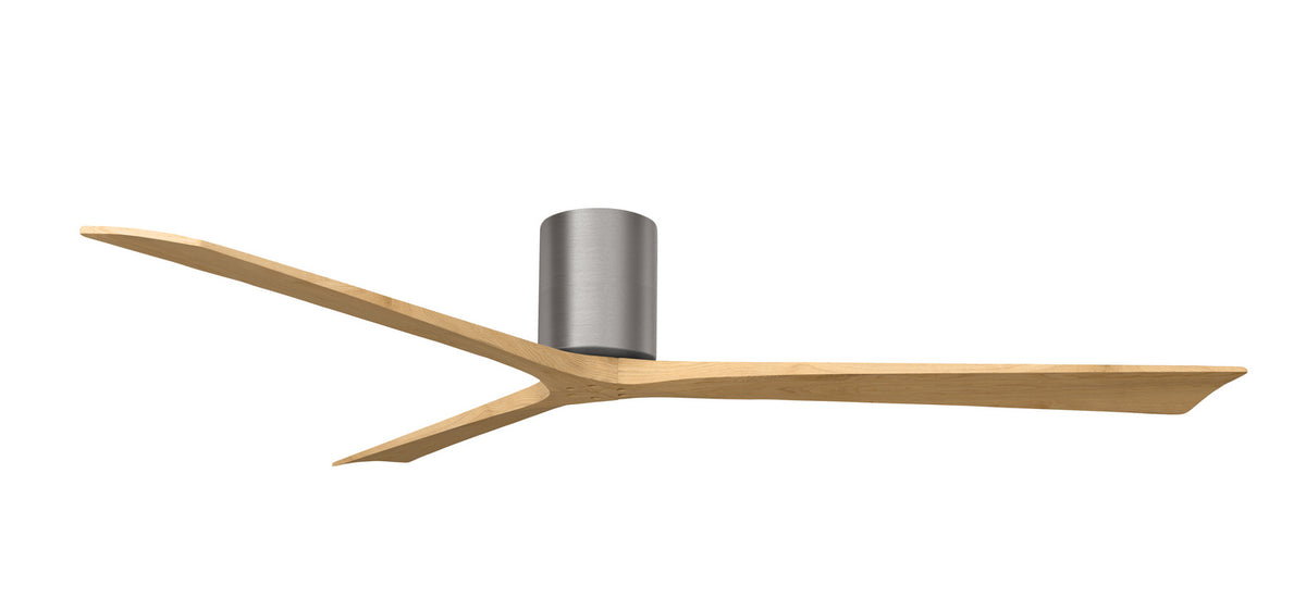 Matthews Fan Company - IR3H-BP-LM-72 - 72"Ceiling Fan - Irene-3H - Brushed Pewter