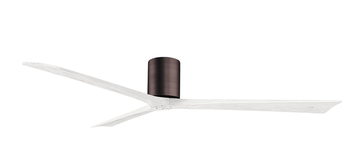 Matthews Fan Company - IR3H-BB-MWH-72 - 72"Ceiling Fan - Irene-3H - Brushed Bronze