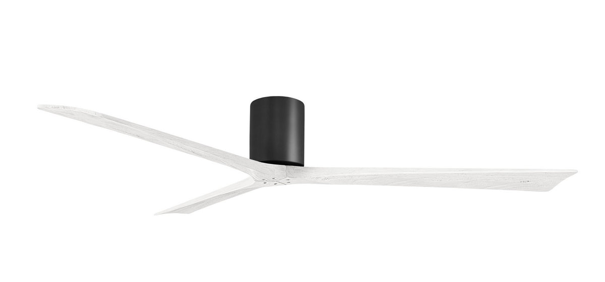 Matthews Fan Company - IR3H-BK-MWH-72 - 72"Ceiling Fan - Irene-3H - Matte Black