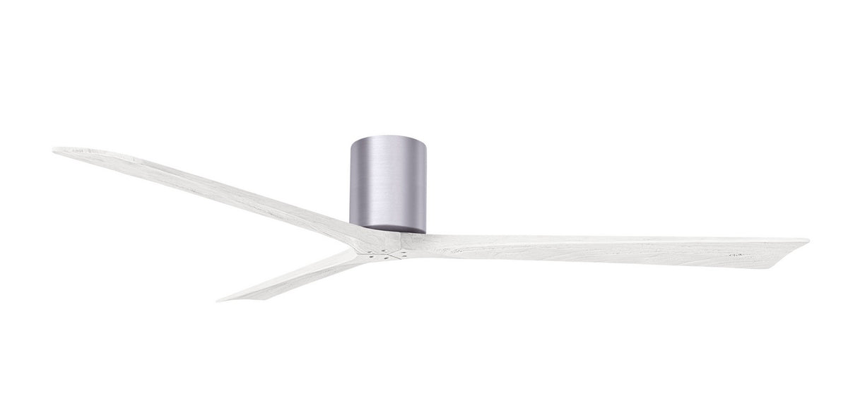 Matthews Fan Company - IR3H-BN-MWH-72 - 72"Ceiling Fan - Irene-3H - Brushed Nickel