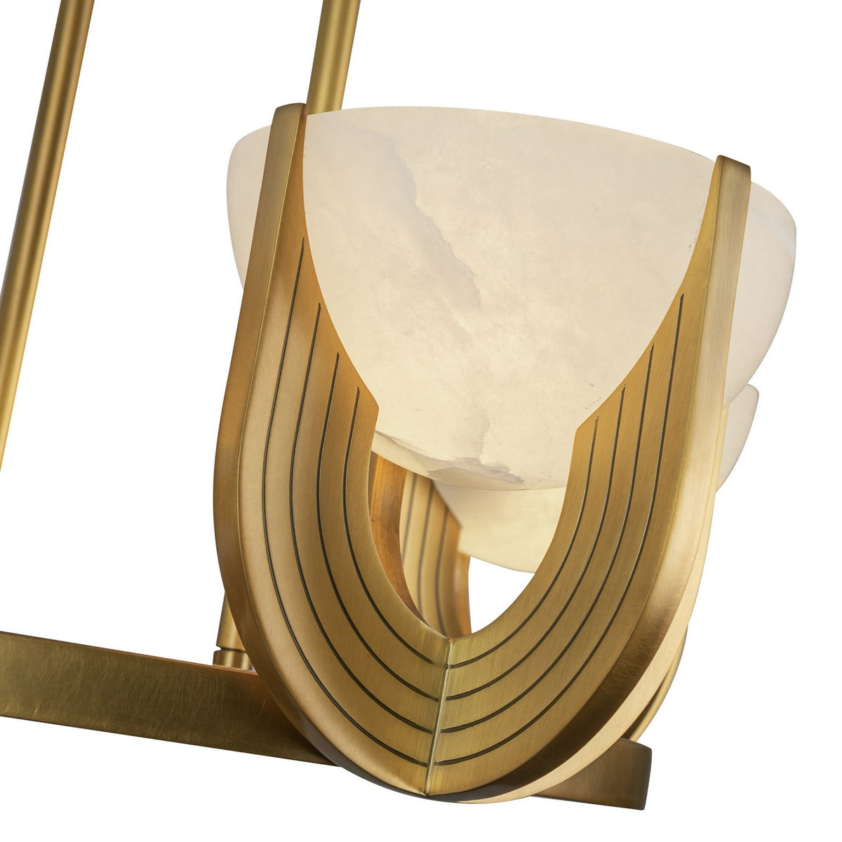 Alora Canada - CH362423VBAR-UNV - LED Chandelier - Colette - Vintage Brass/Alabaster