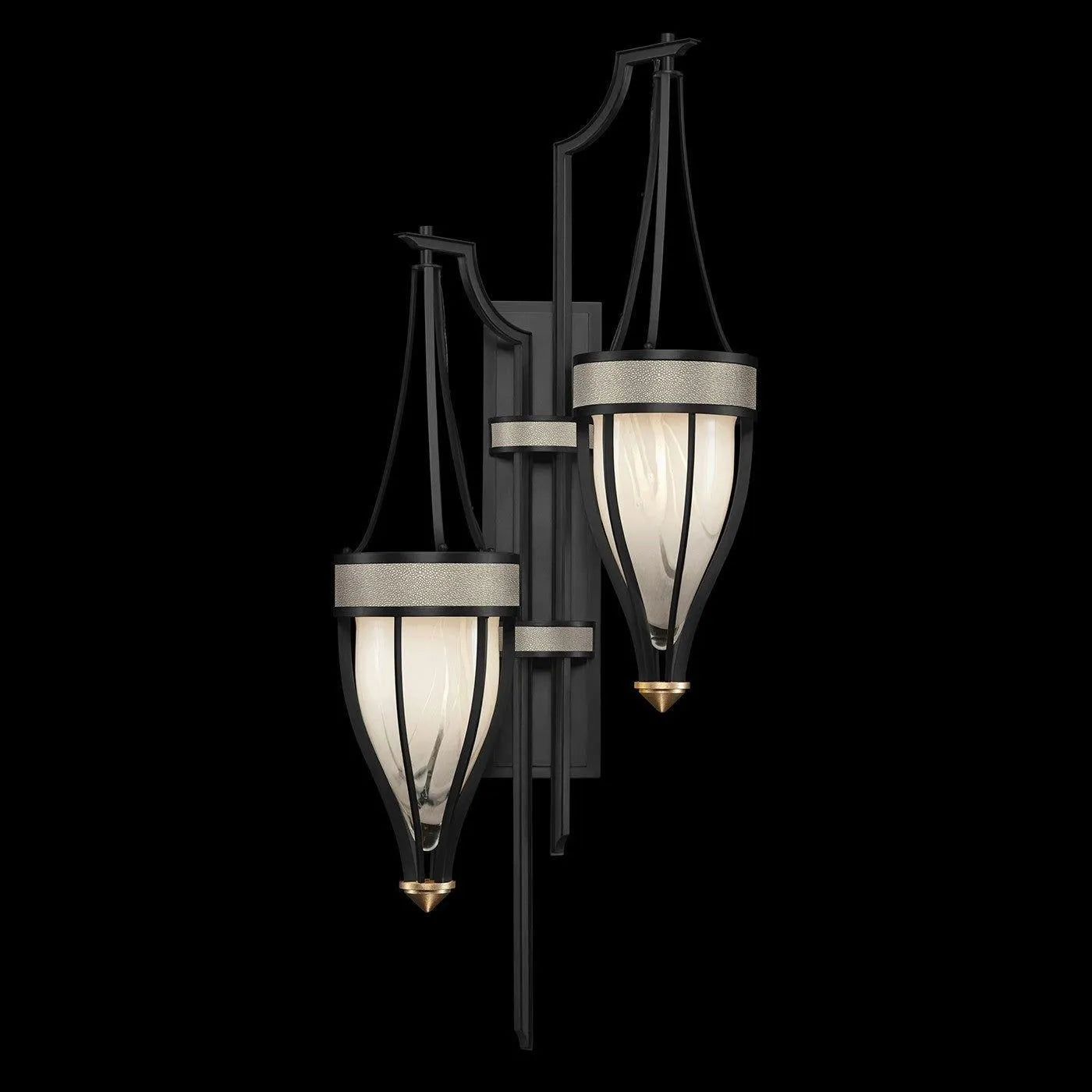 Fine Art - 100041-111 - Two Light Wall Sconce - Mirage - Black