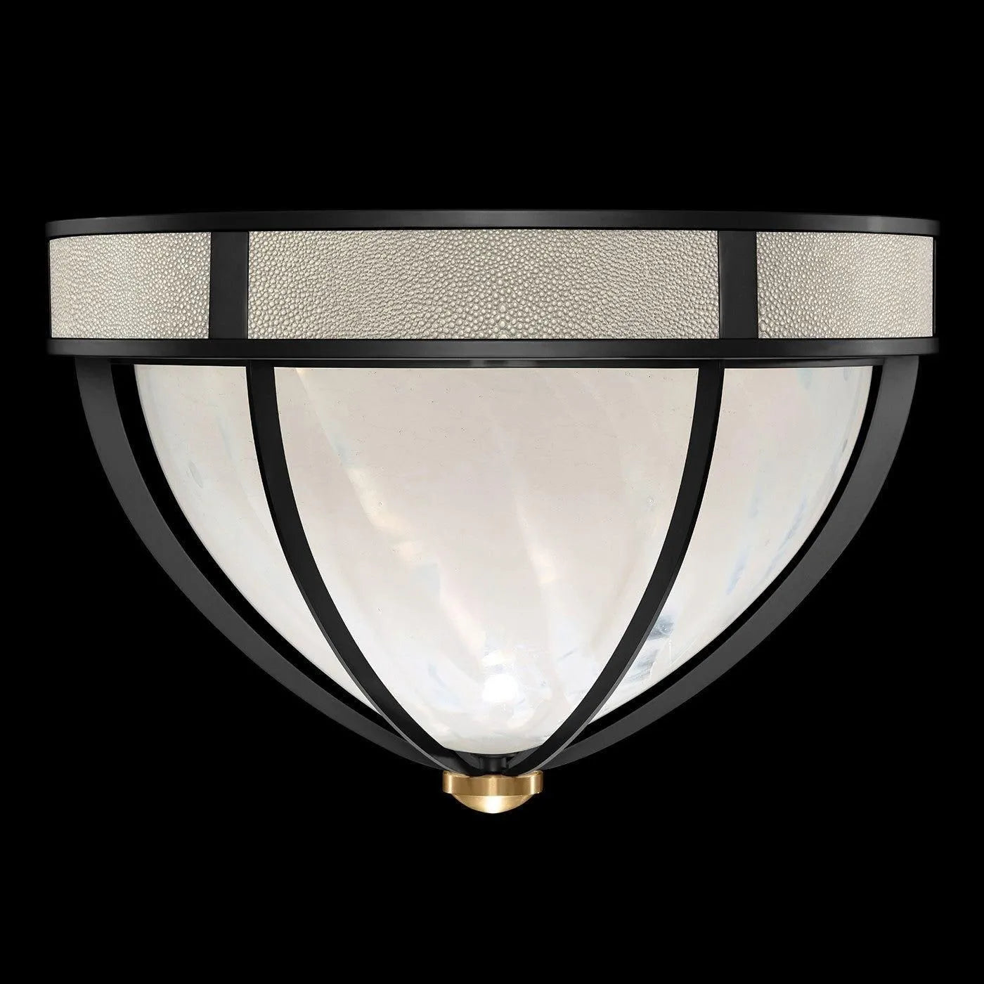 Fine Art - 100042-111 - Three Light Flush Mount - Mirage - Black