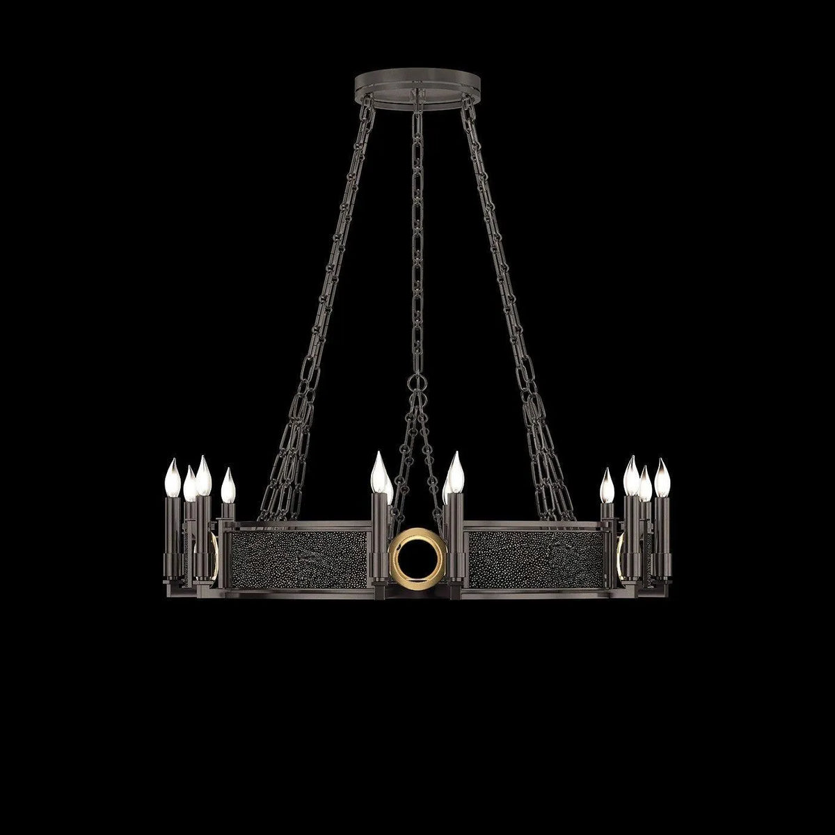 Fine Art - 100047-713 - 12 Light Chandelier - Mirage - Black