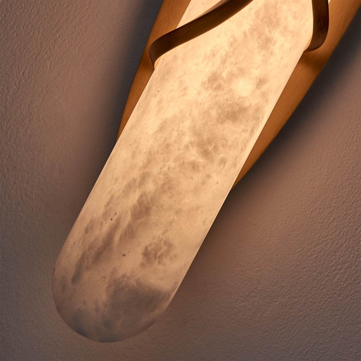 Kalco - 523531TRB - LED Murale - Gypse - Laiton véritable