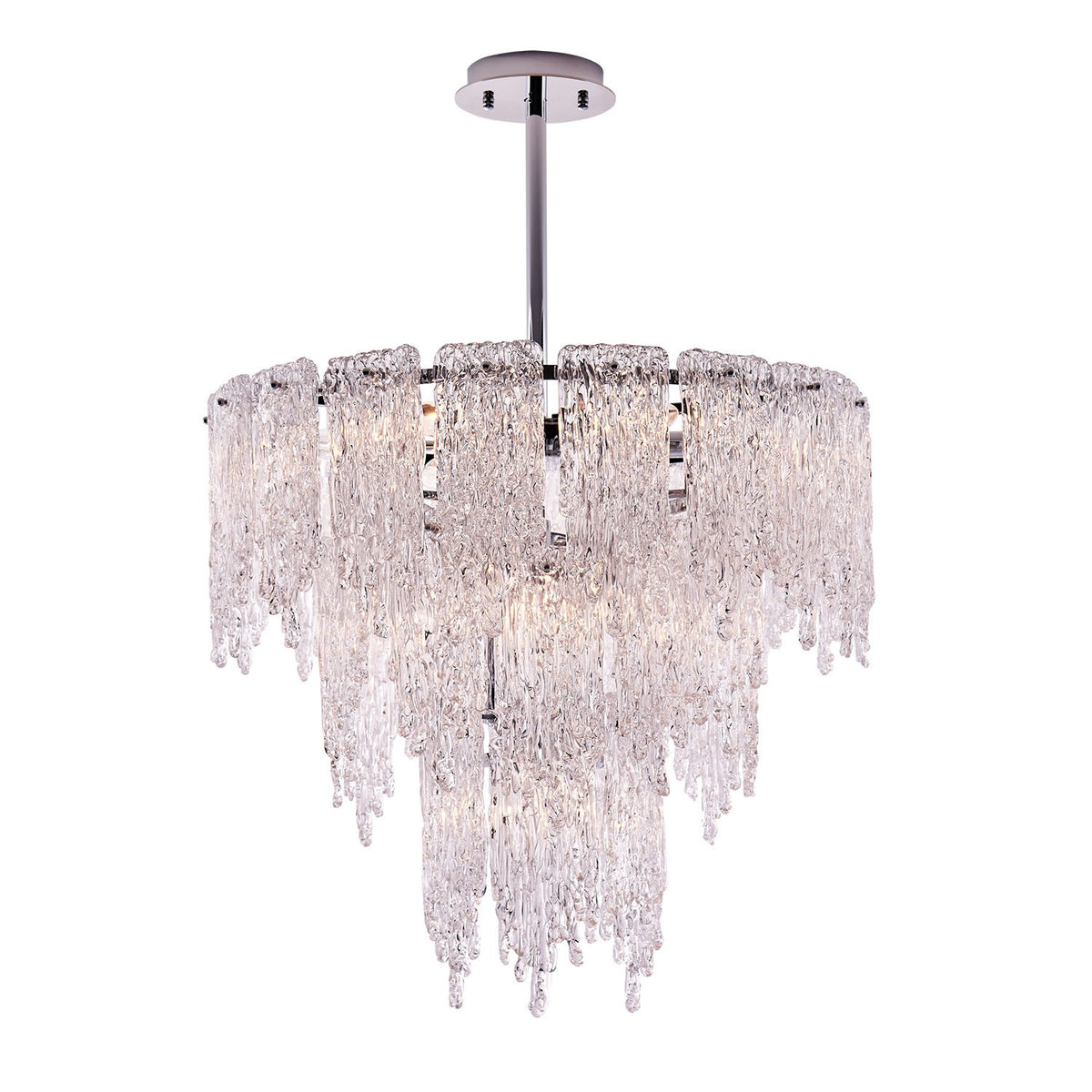 Kalco - 523255CH - Dix lumières Suspension - Gisel - Chrome poli