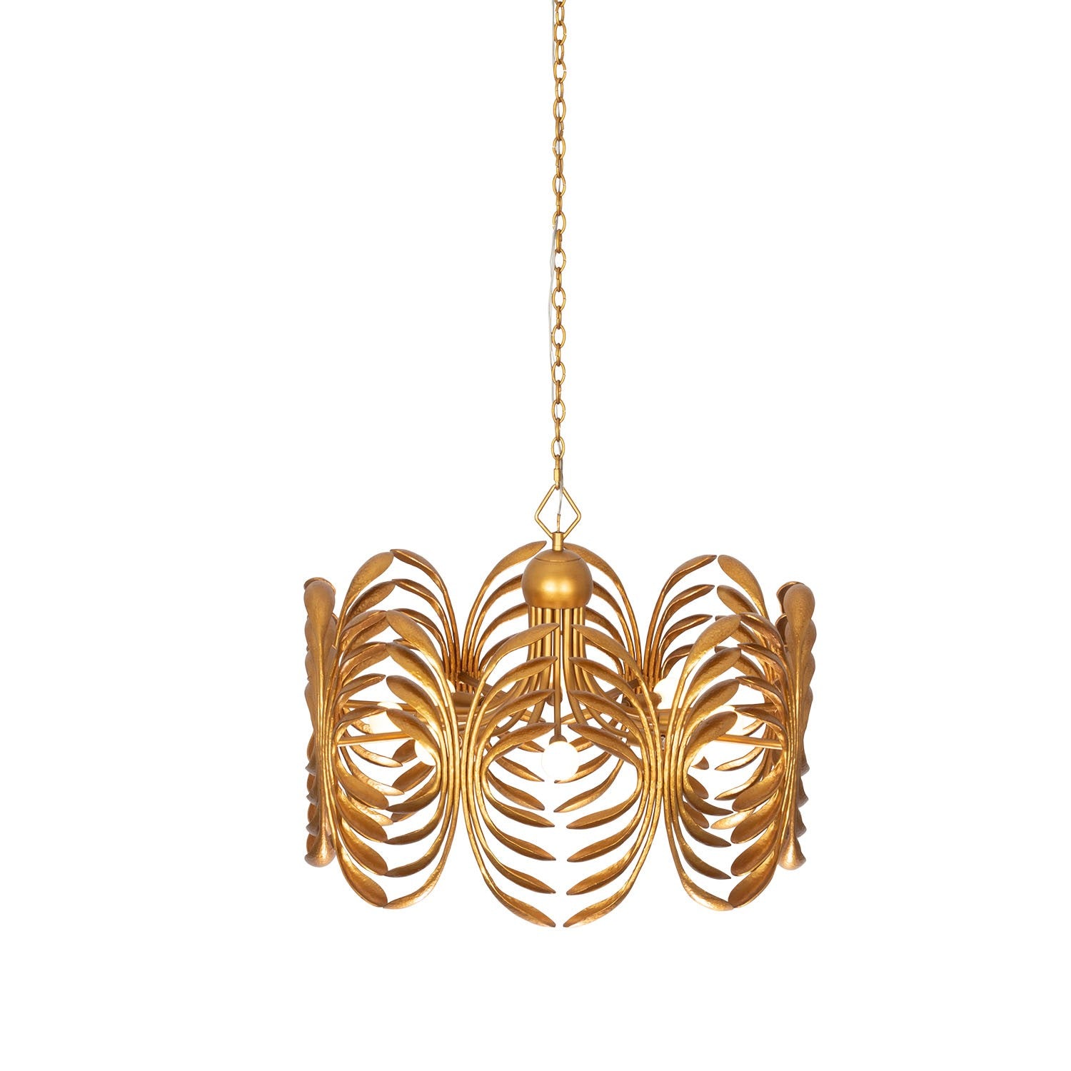 Kalco - 523858WGL - Huit lumières Suspension - Botanica - Or chaud