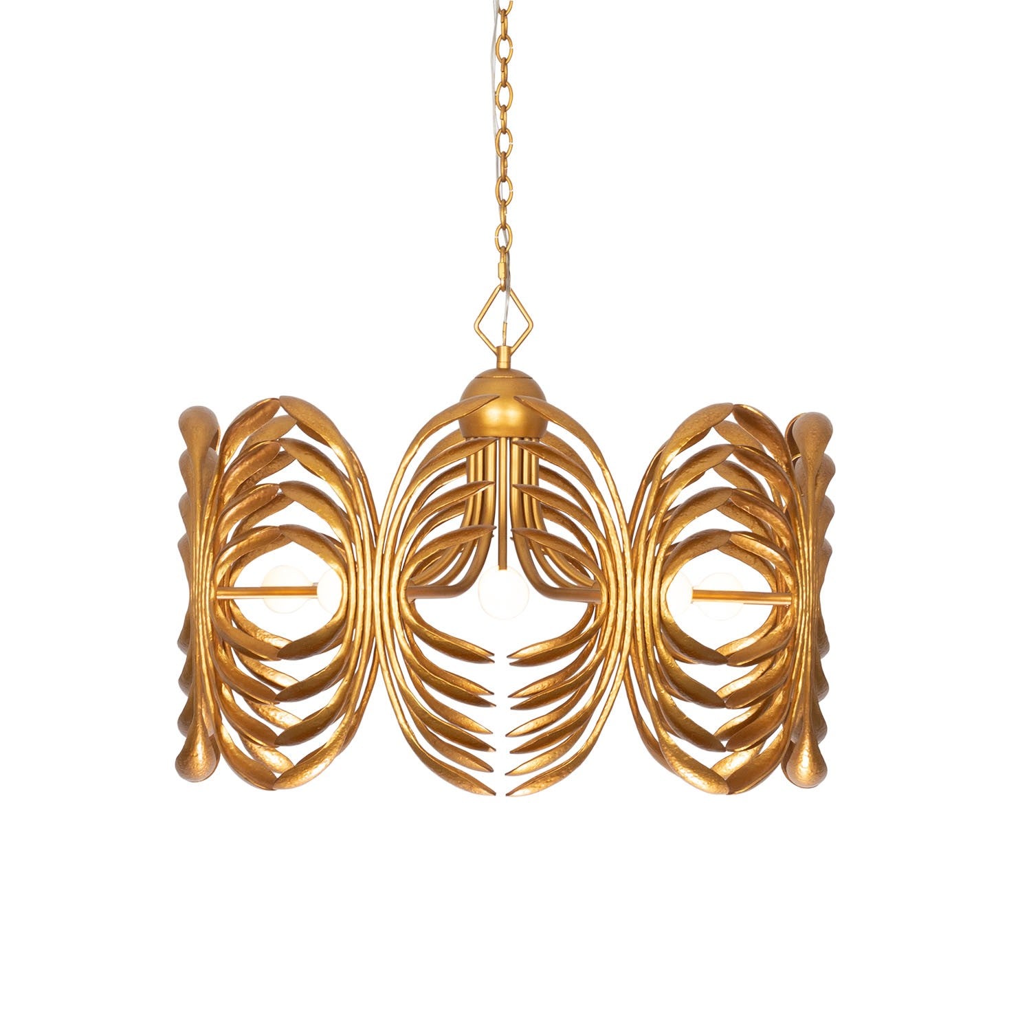 Kalco - 523858WGL - Huit lumières Suspension - Botanica - Or chaud