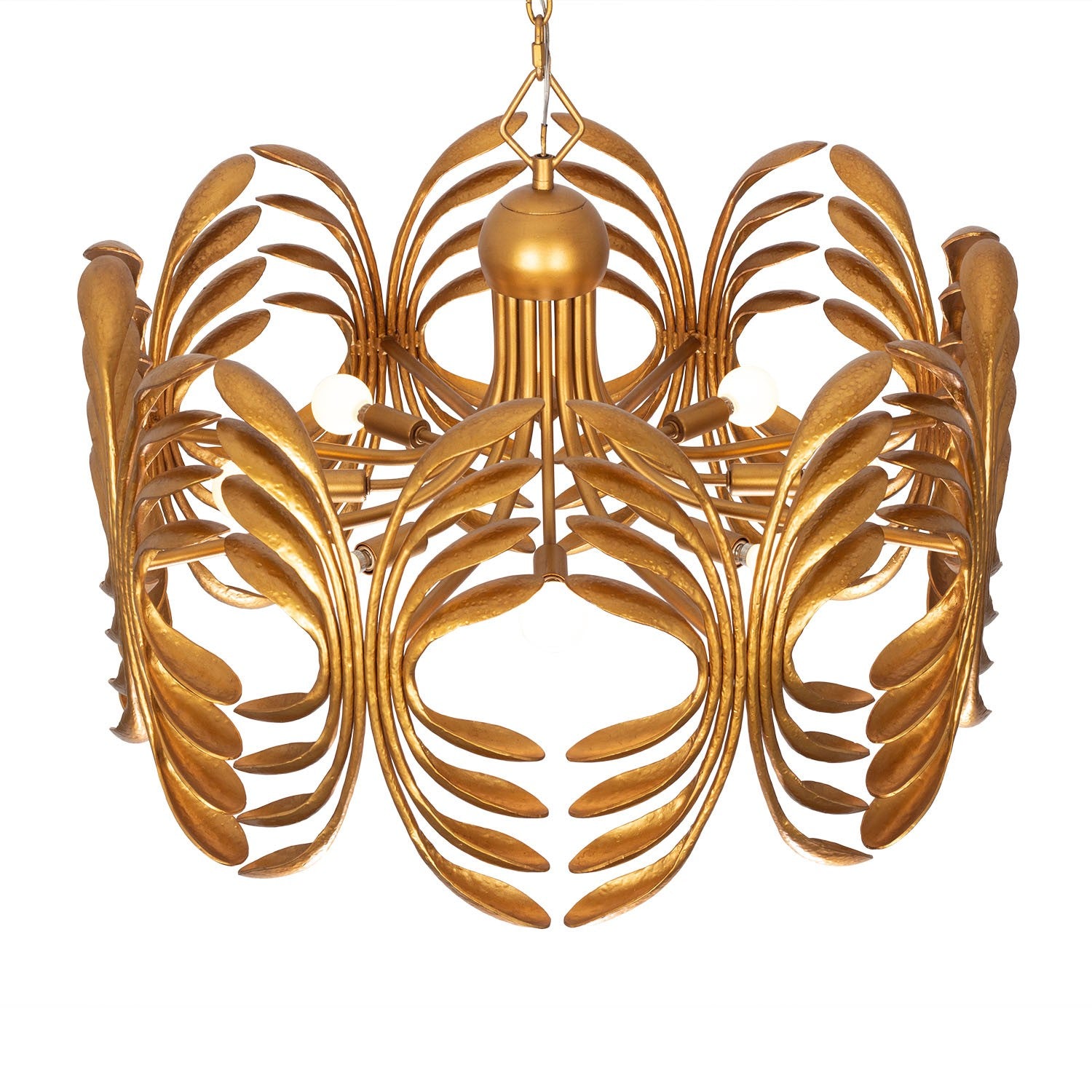 Kalco - 523858WGL - Huit lumières Suspension - Botanica - Or chaud
