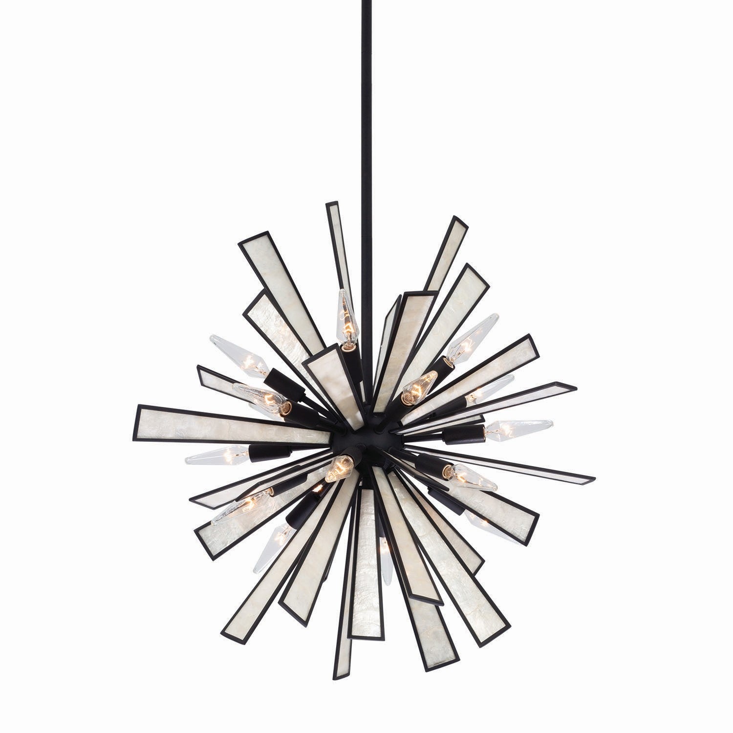Kalco - 523755MB - 18 Lumière Suspension - Éclat - Noir mat