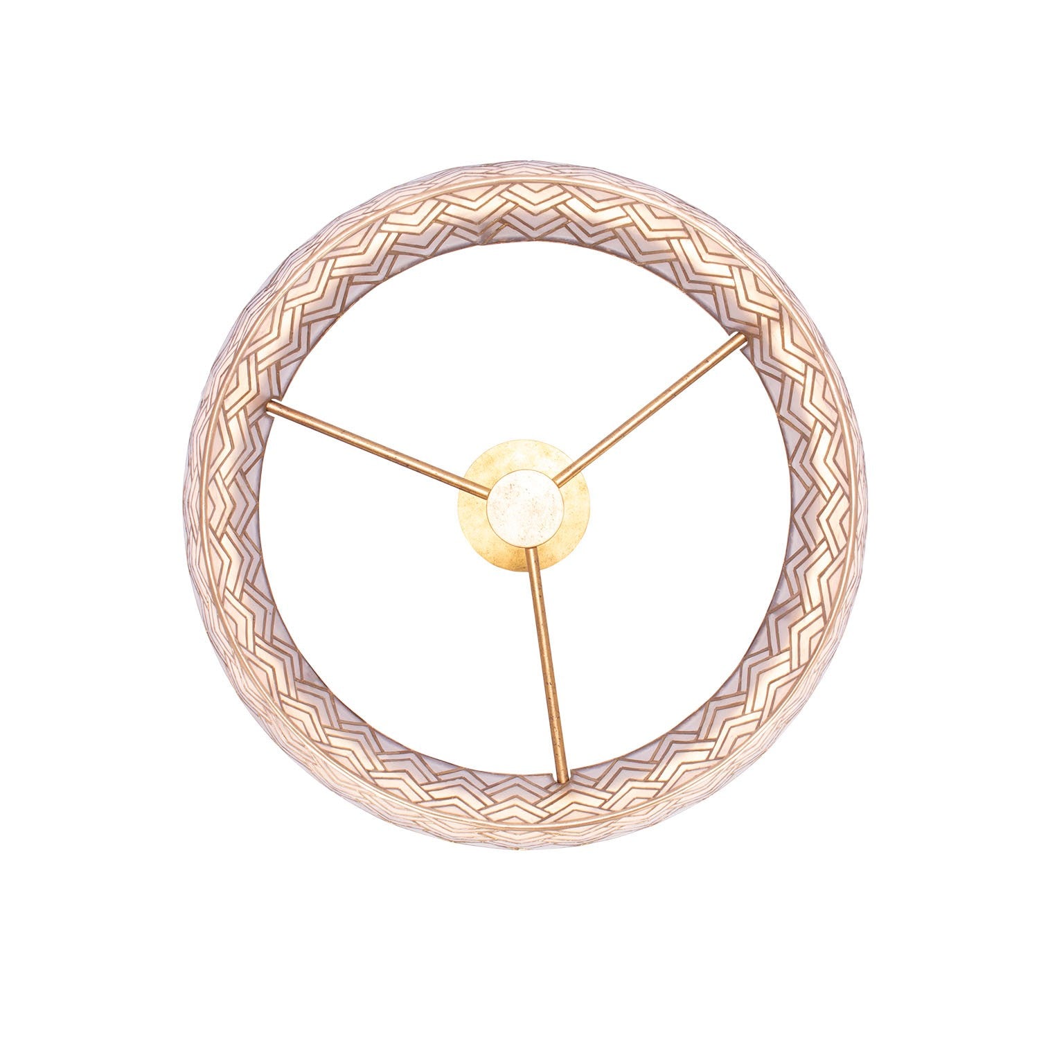Kalco - 523155OL - LED Suspension - Géo - Feuille d'or oxydée